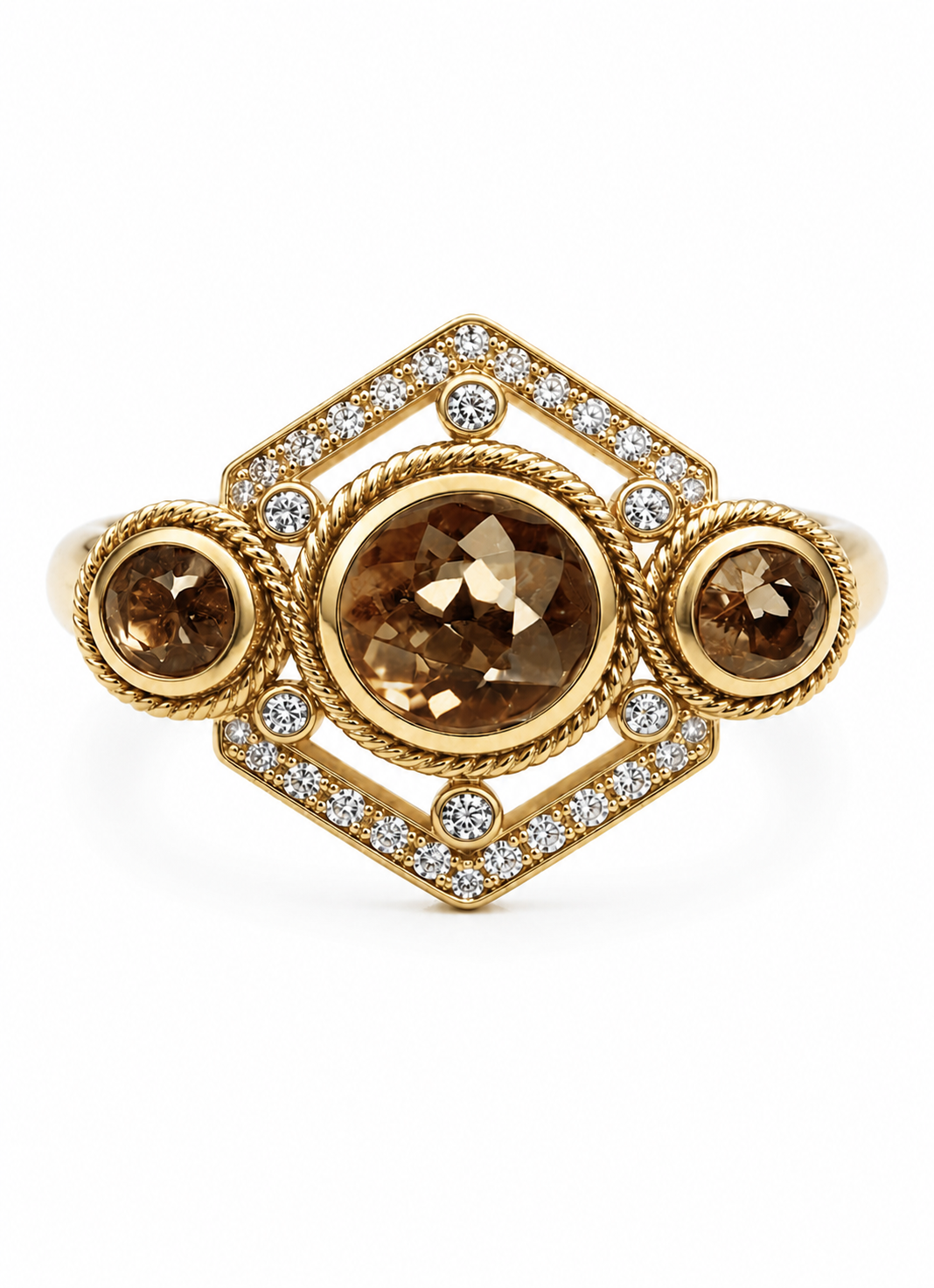 Celestial Twisted Rope Diamond Ring