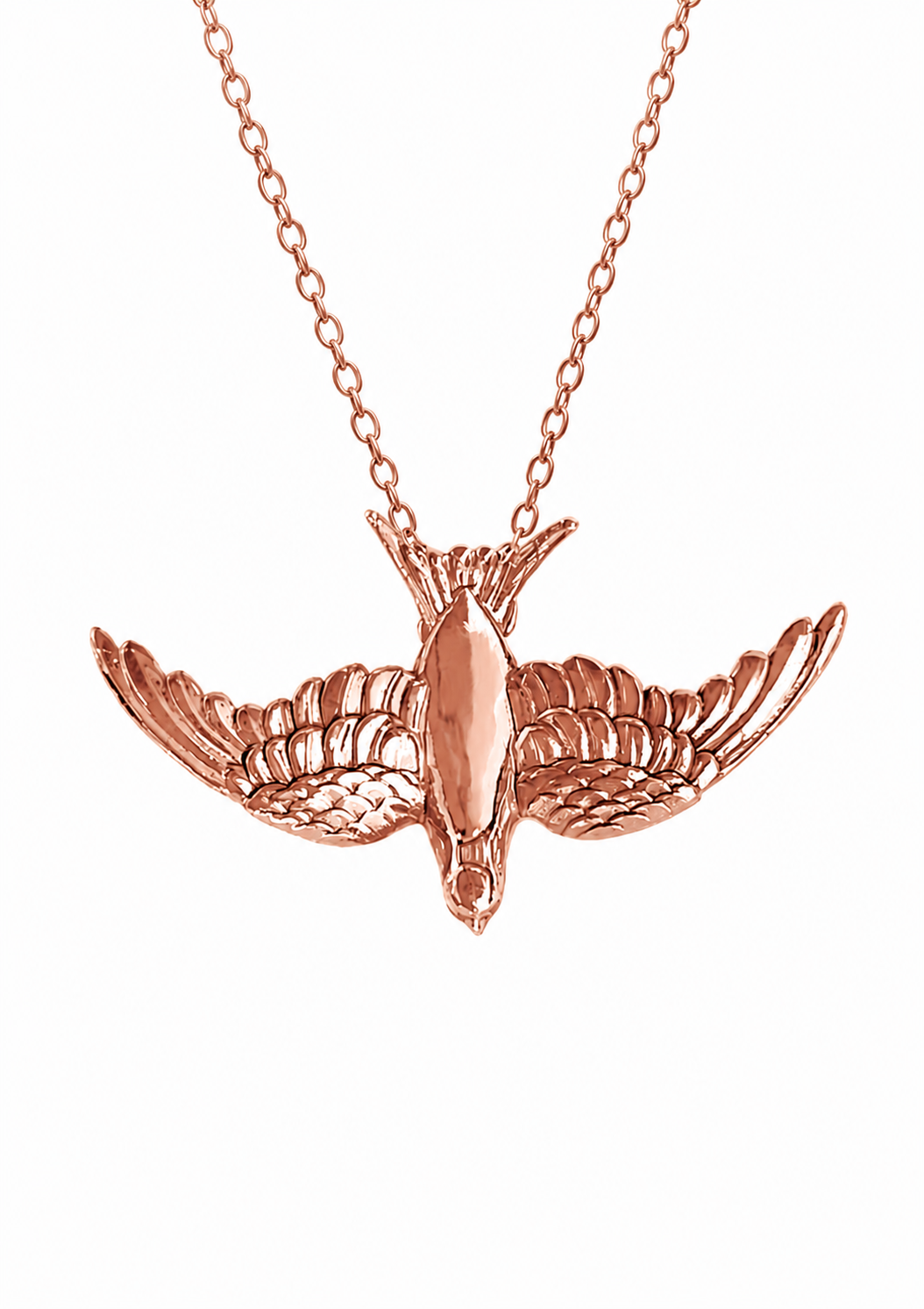 Small Swallow pendant yellow gold