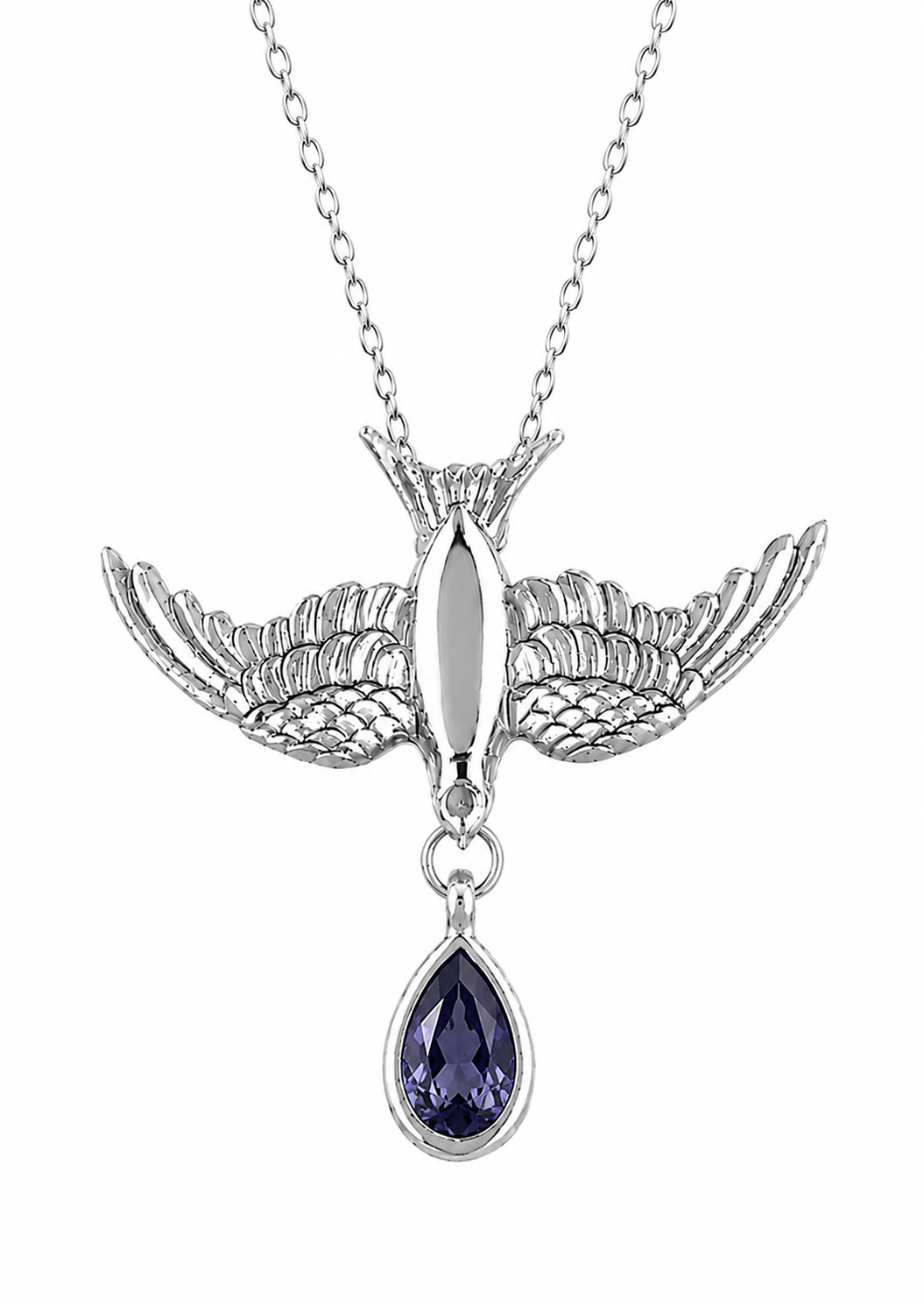 Safe Return Swallow — Iolite Drop Pendant