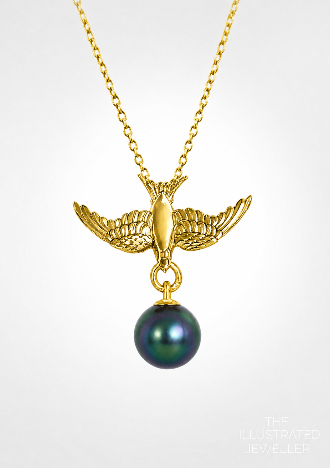 Small Swallow Pearl Pendant Necklace