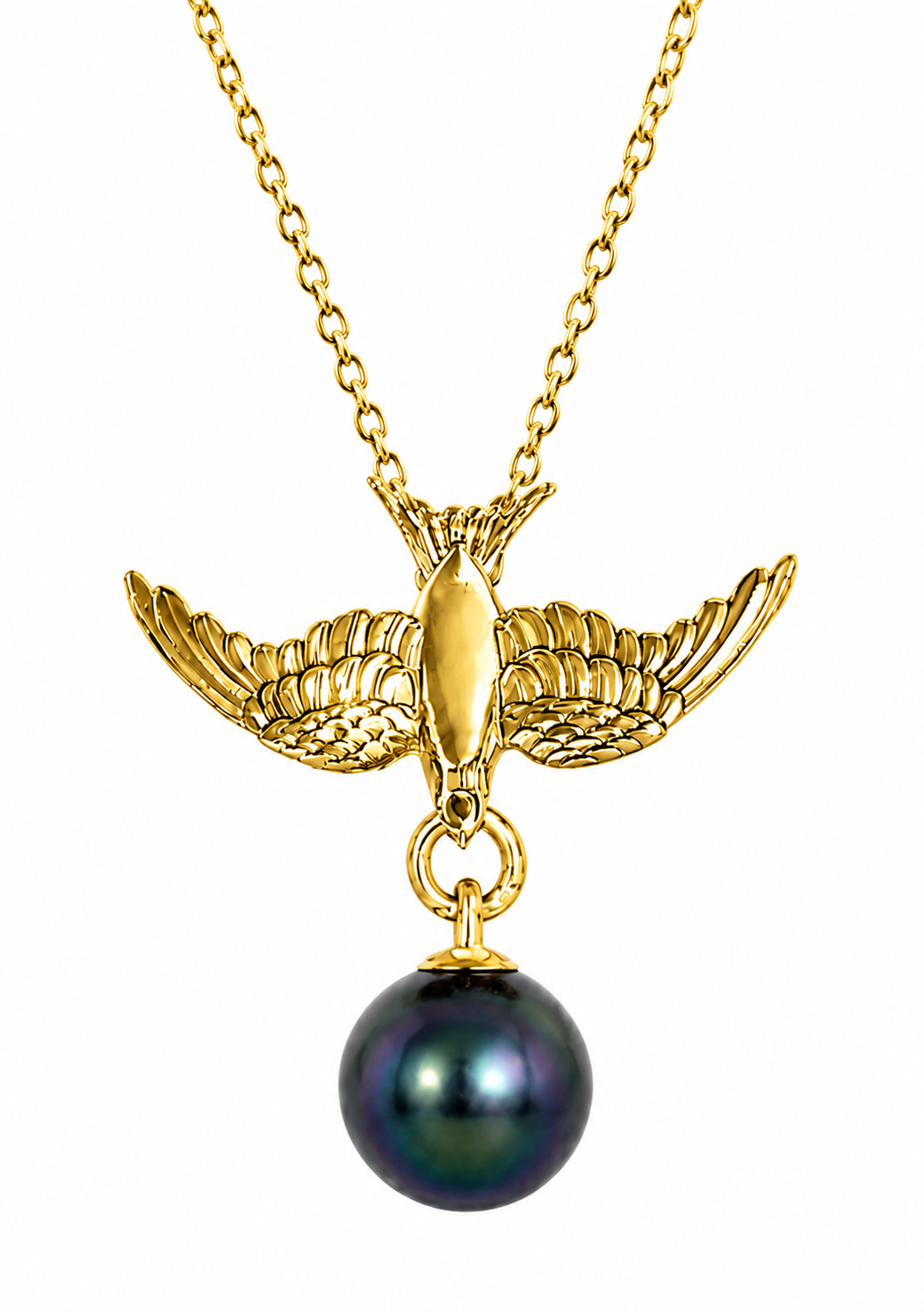 Small Swallow Pearl Pendant Necklace