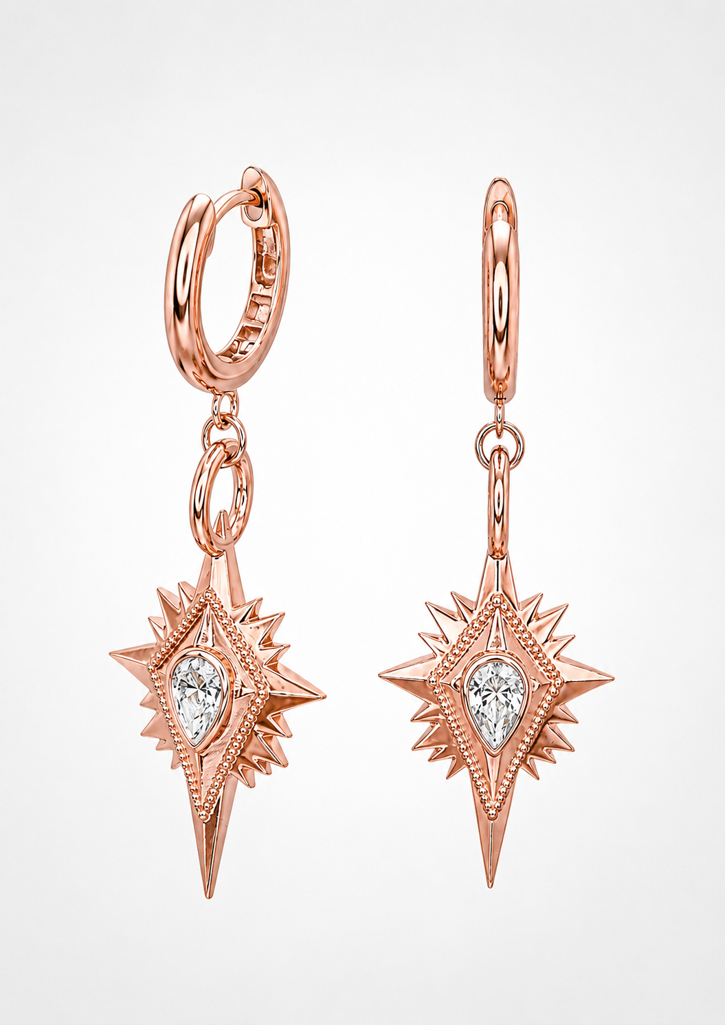 Northern Star Diamond Huggie Hoop Earrings