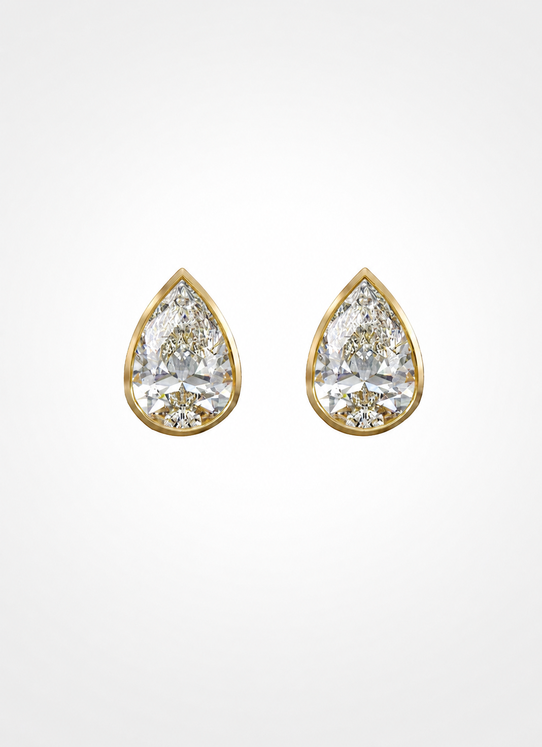Pear Diamond Stud Earrings