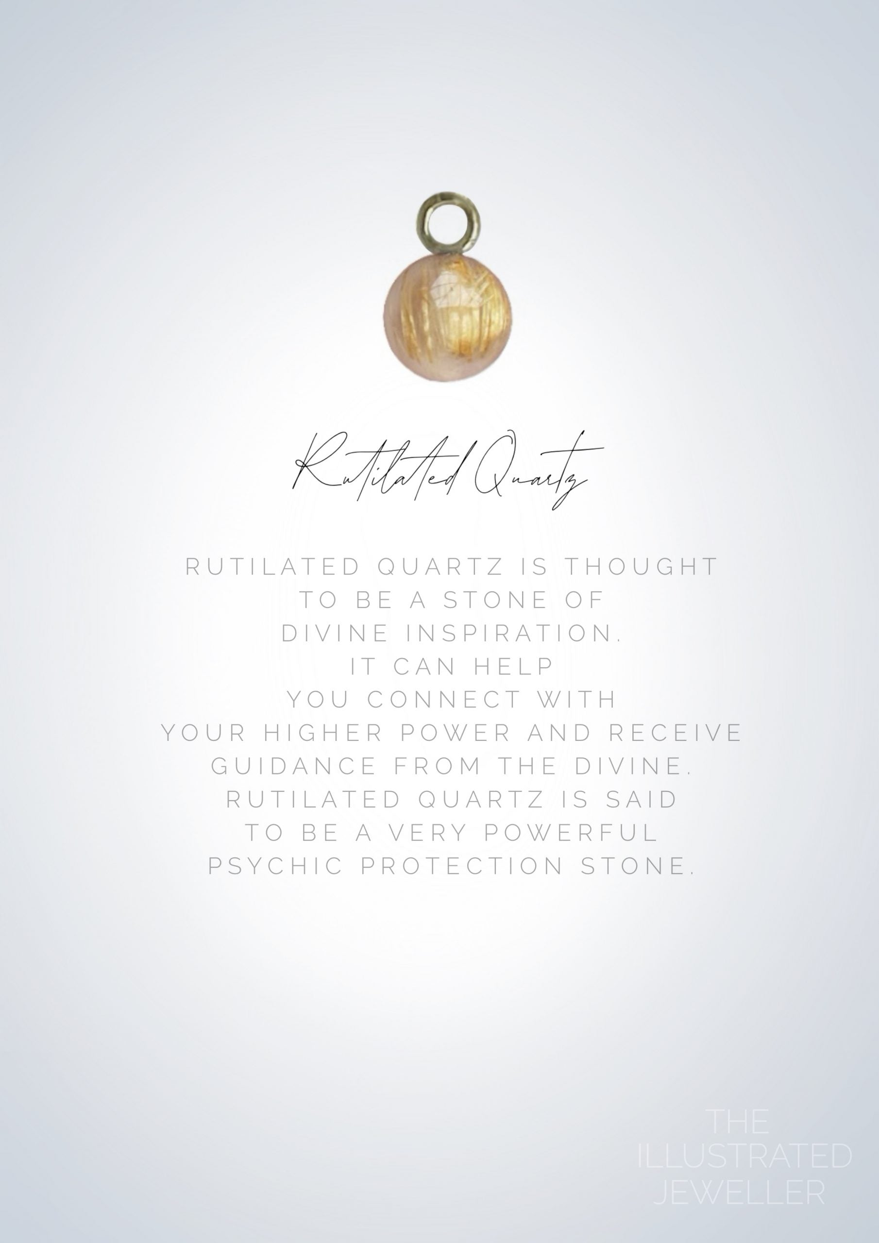 Gold swallow pendant, rutilated quartz gemstone, ultra thin trace chain