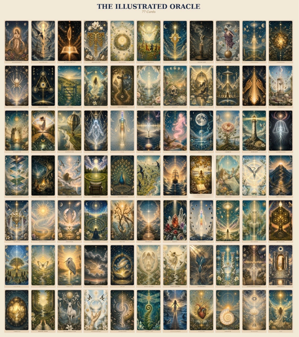 The Illustrated Oracle 77 Physical Card Deck | The Illustrated Jeweller