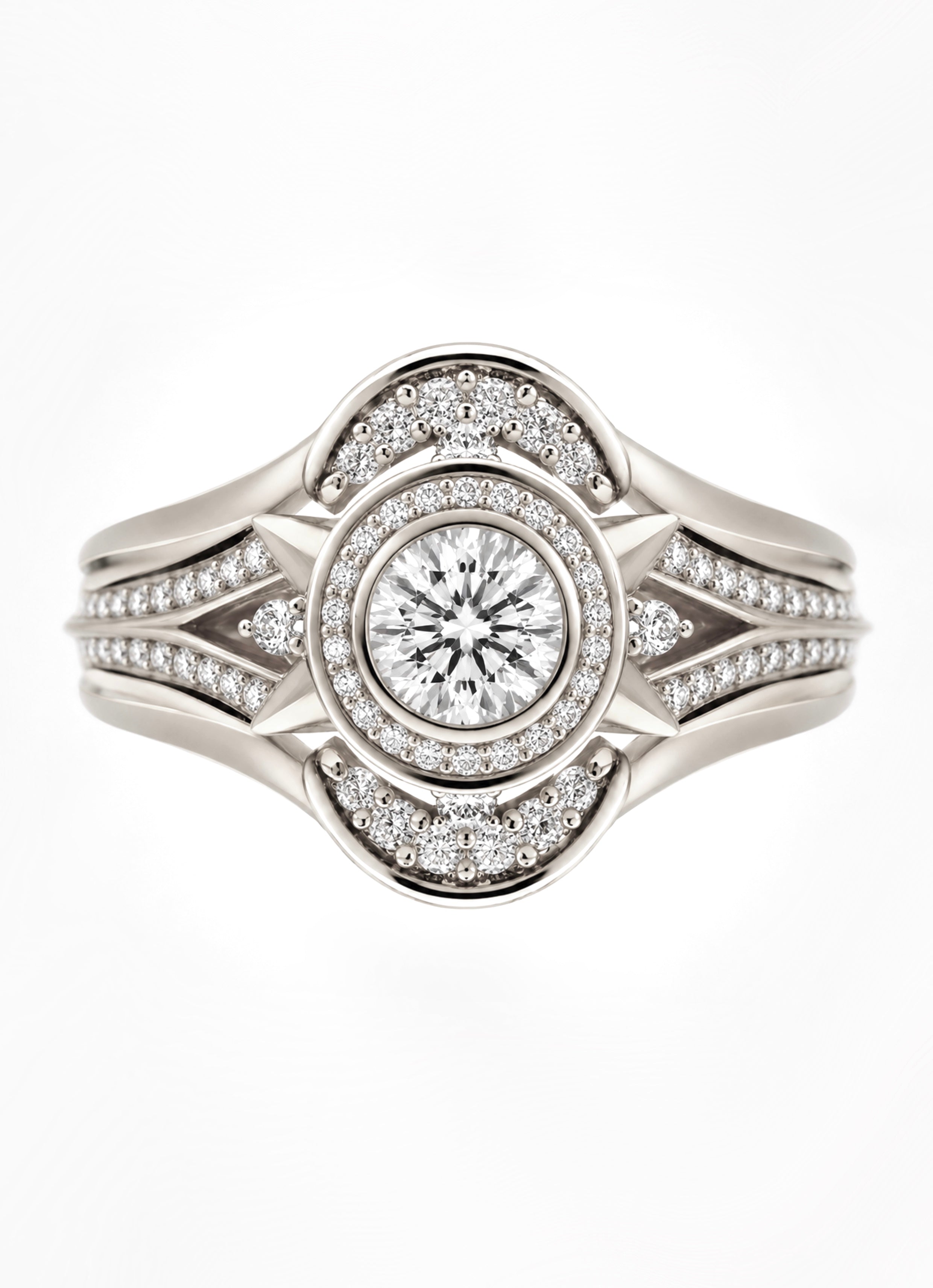 Moon & Stars Diamond Bridal Stack