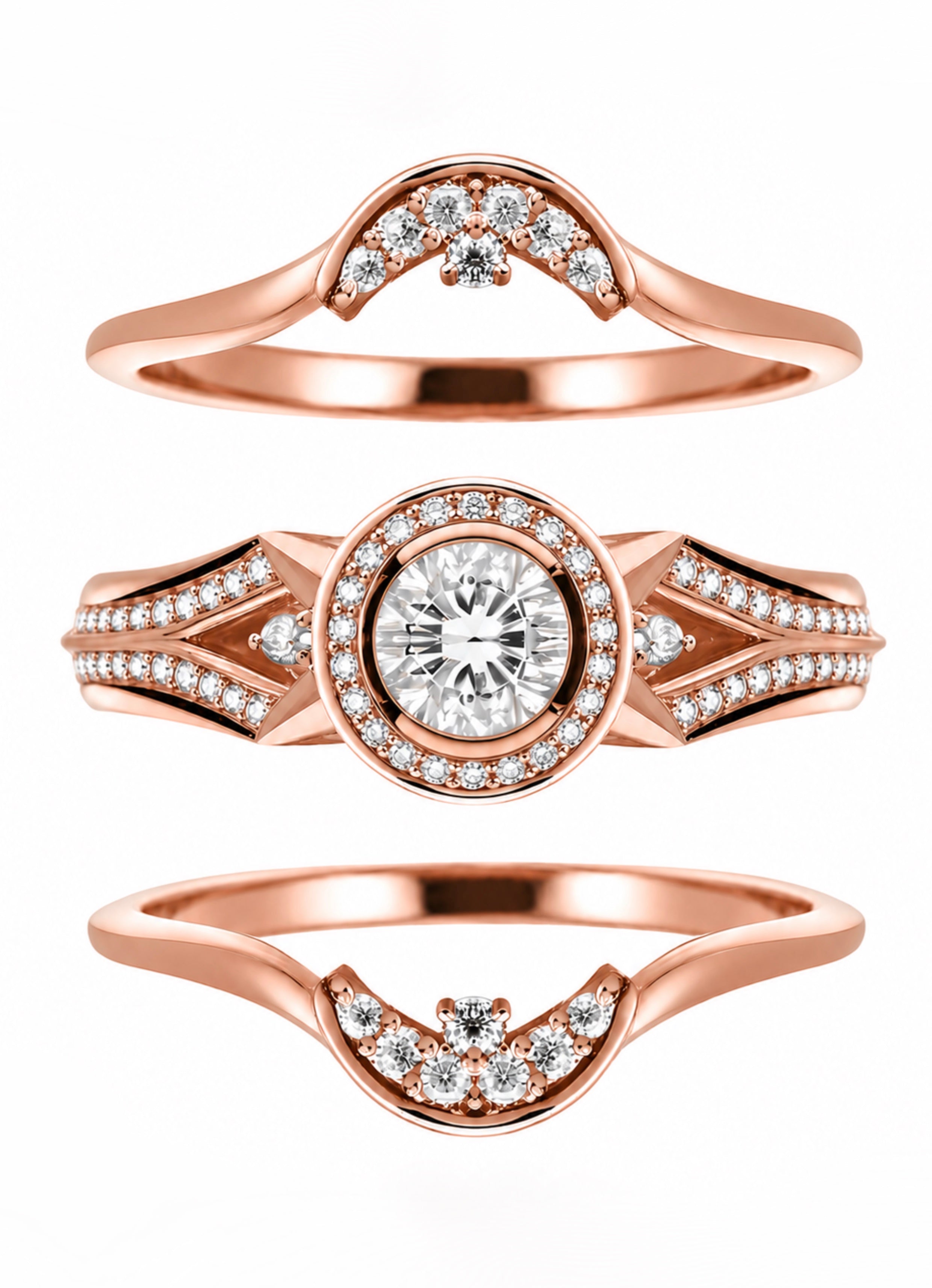 Moon & Stars Diamond Bridal Stack