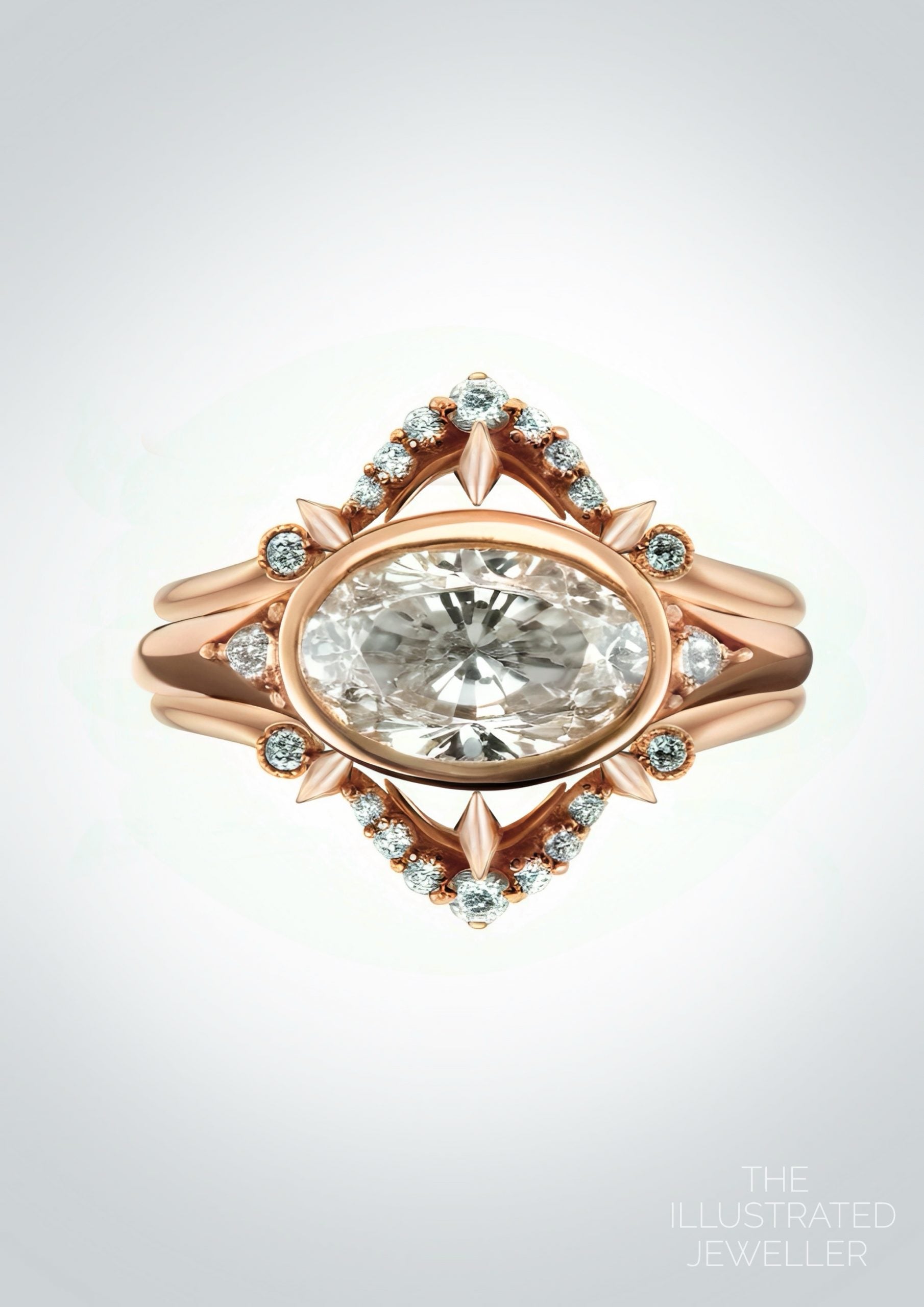 oval diamond bridal set