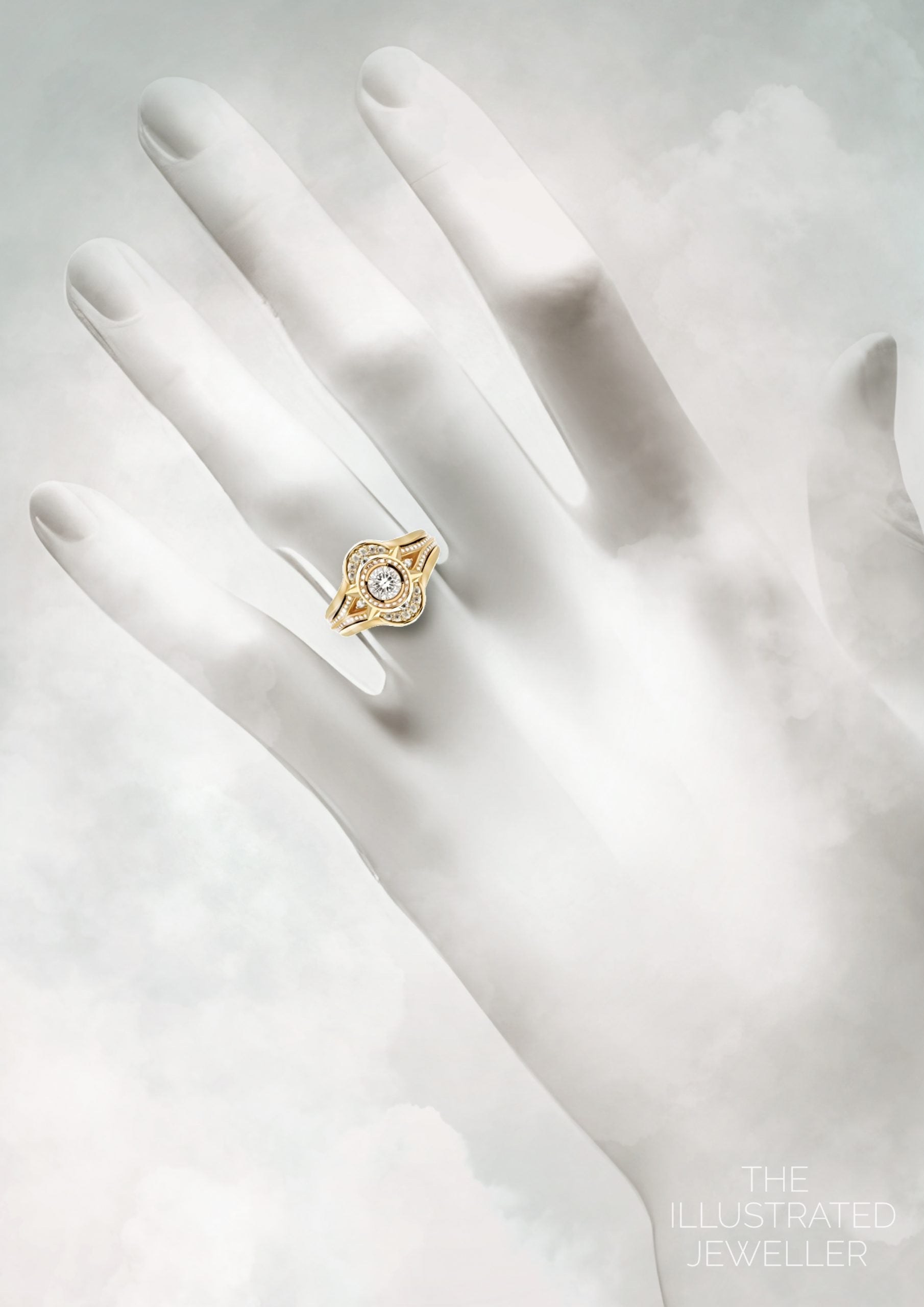 Moon & Stars Diamond Bridal Stack