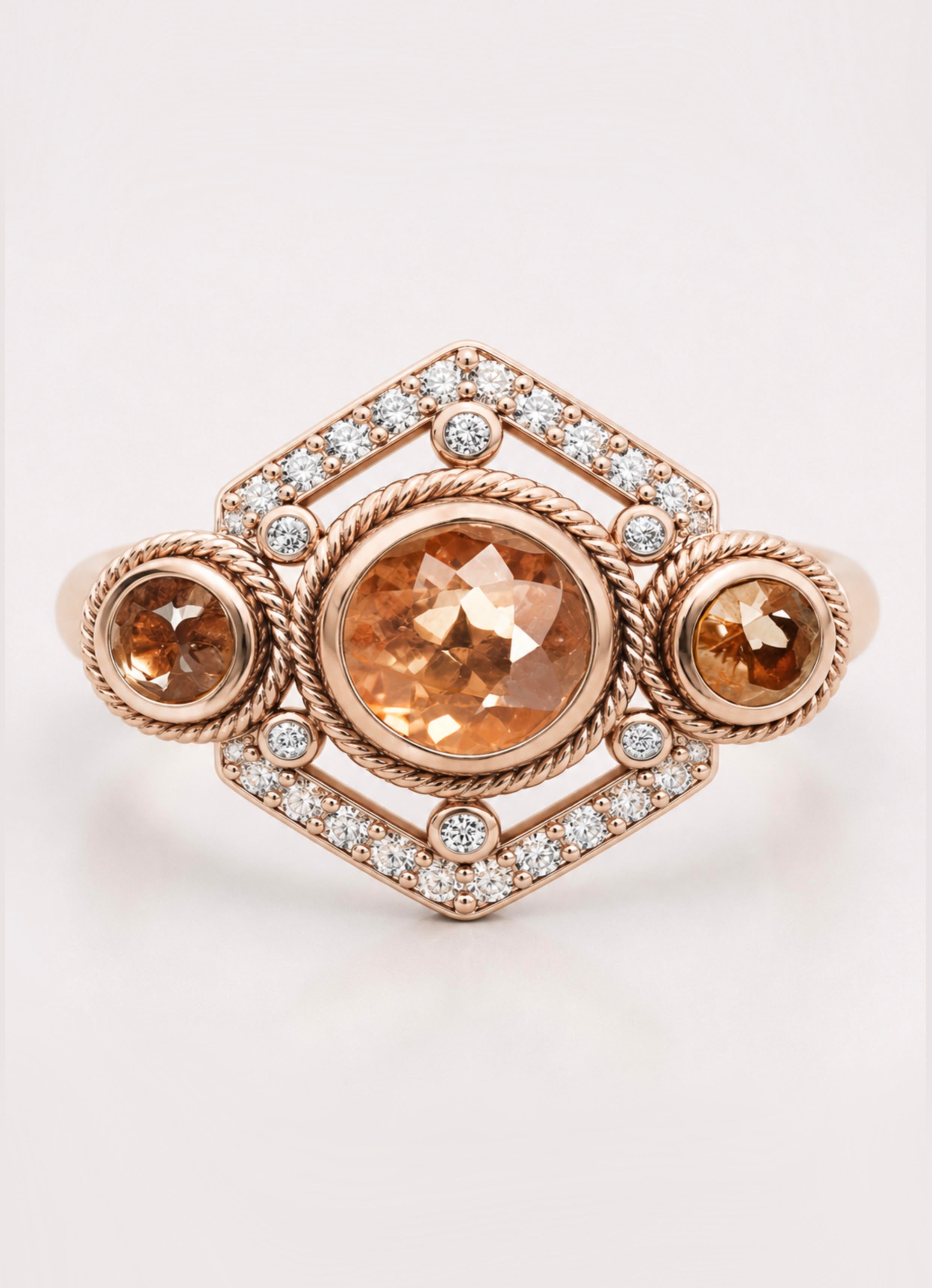 Celestial Twisted Rope Diamond Ring