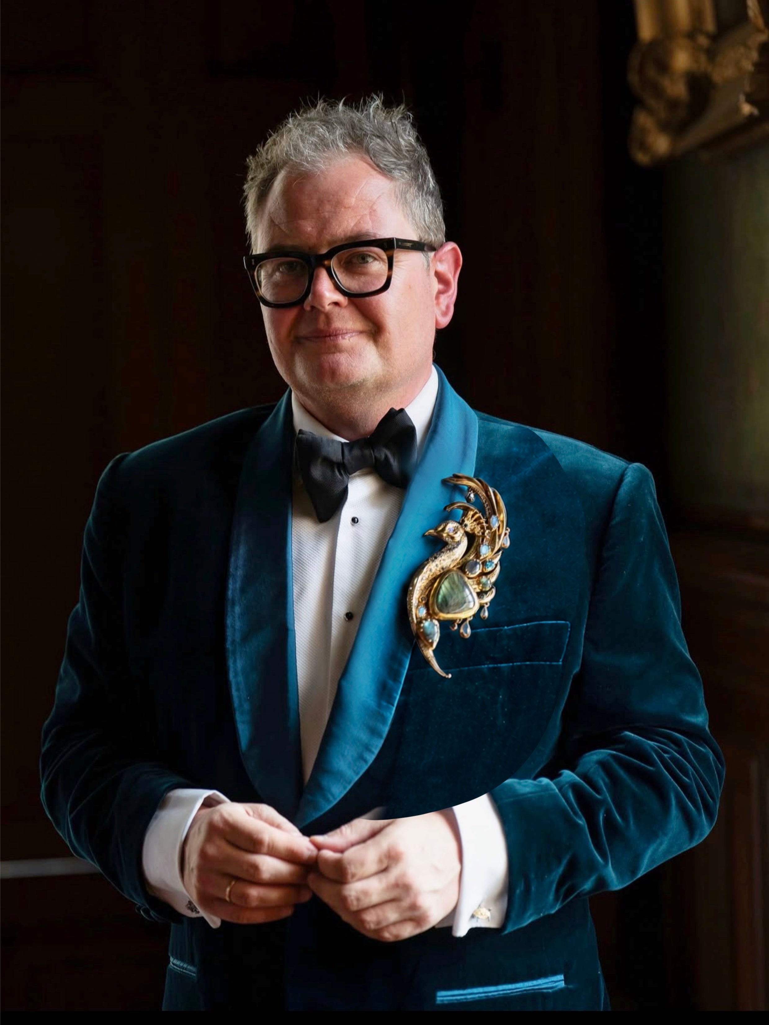 Alan Carr’s 50th Birthday Peacock Brooch | The Illustrated Jeweller