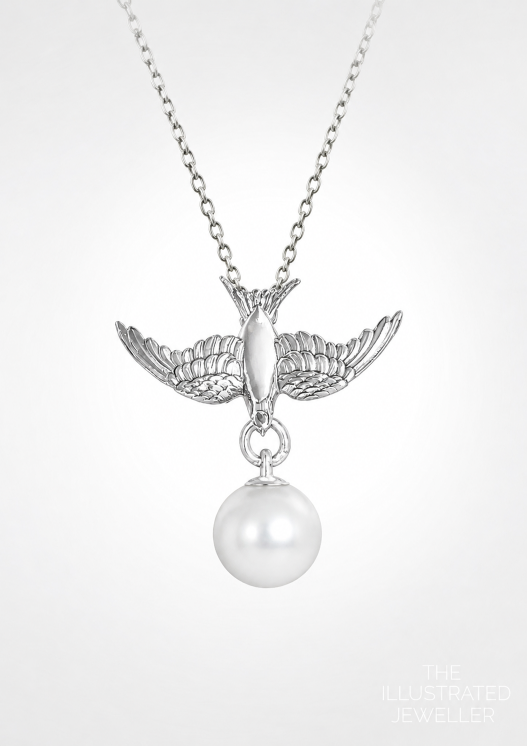 Small Swallow Pearl Pendant Necklace