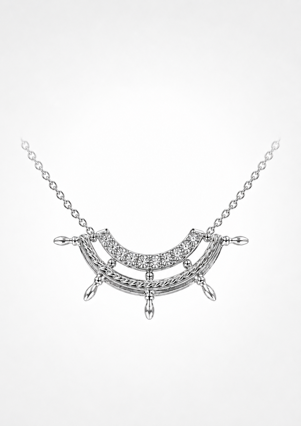 Shipwreck Wheel Diamond Necklace