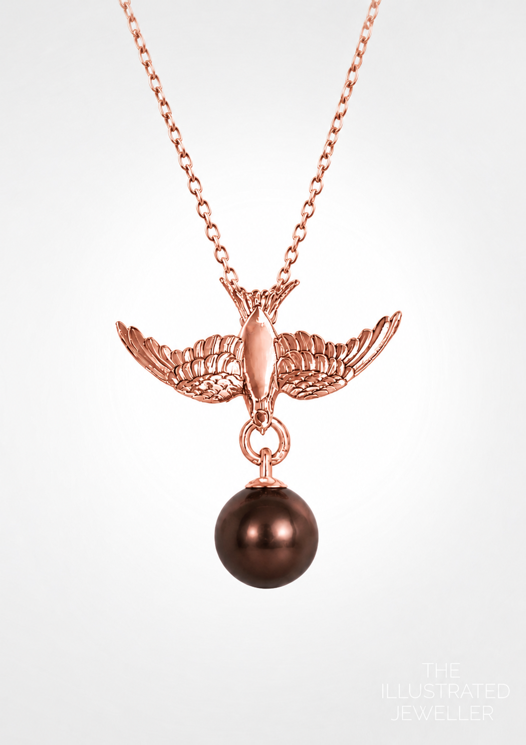Small Swallow Pearl Pendant Necklace