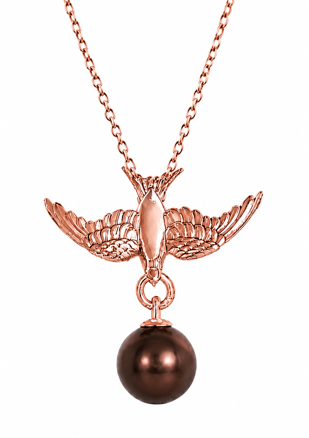 Small Swallow Pearl Pendant Necklace