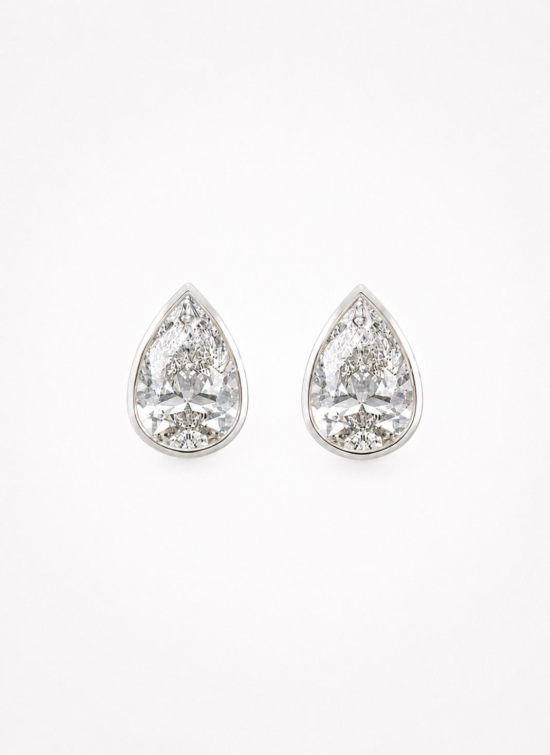 Pear Diamond Stud Earrings
