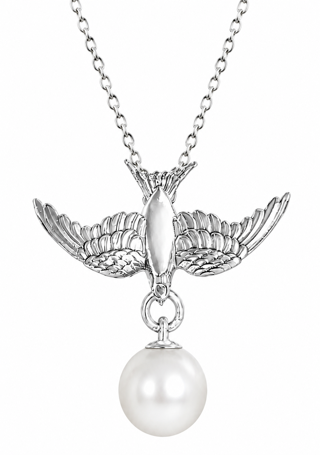 Small Swallow Pearl Pendant Necklace
