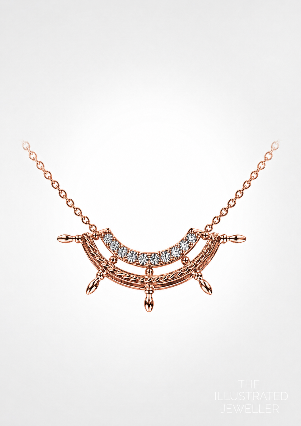 Shipwreck Wheel Diamond Necklace