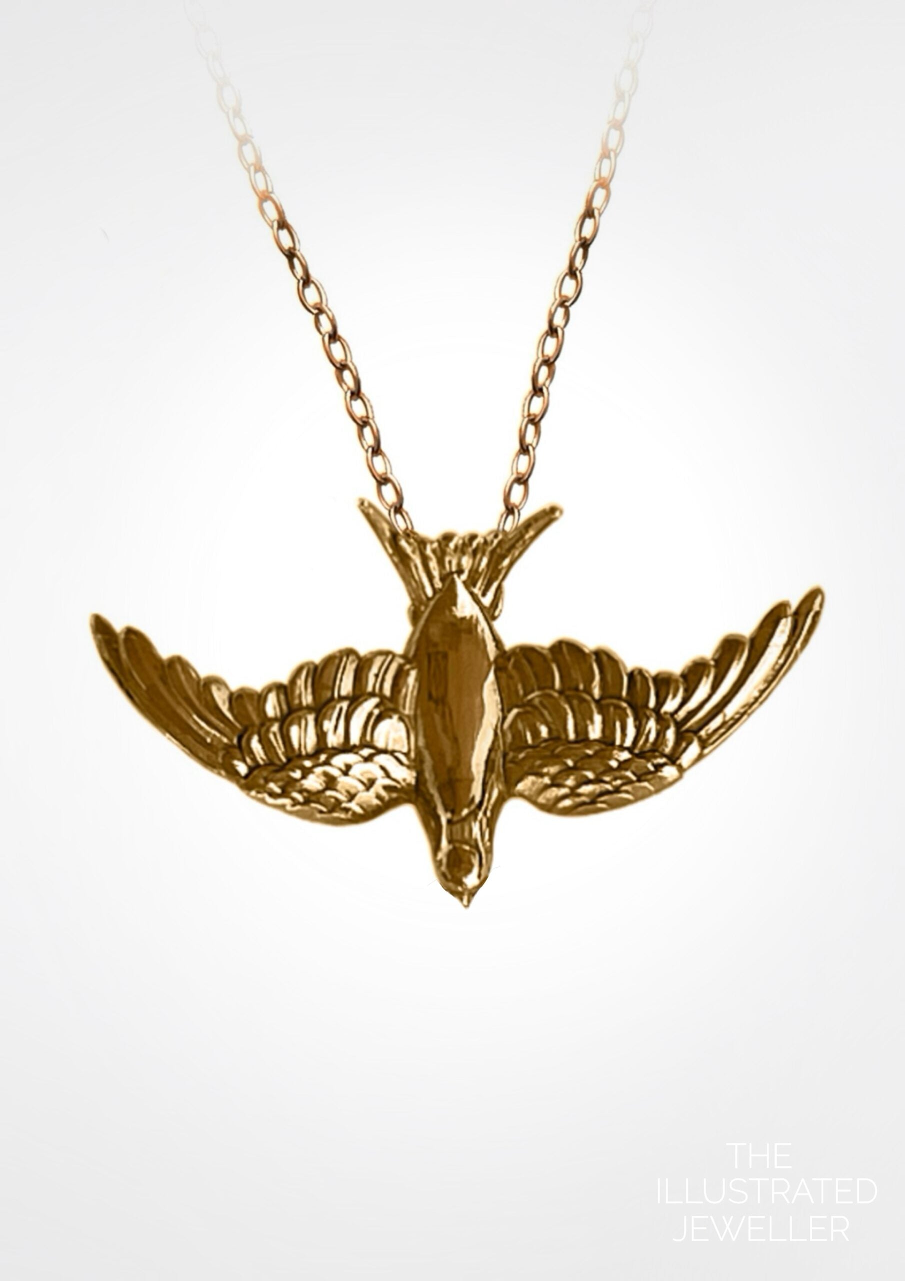 Small Swallow Pendant Necklace – 18ct Gold Vermeil on Fine Trace Chain