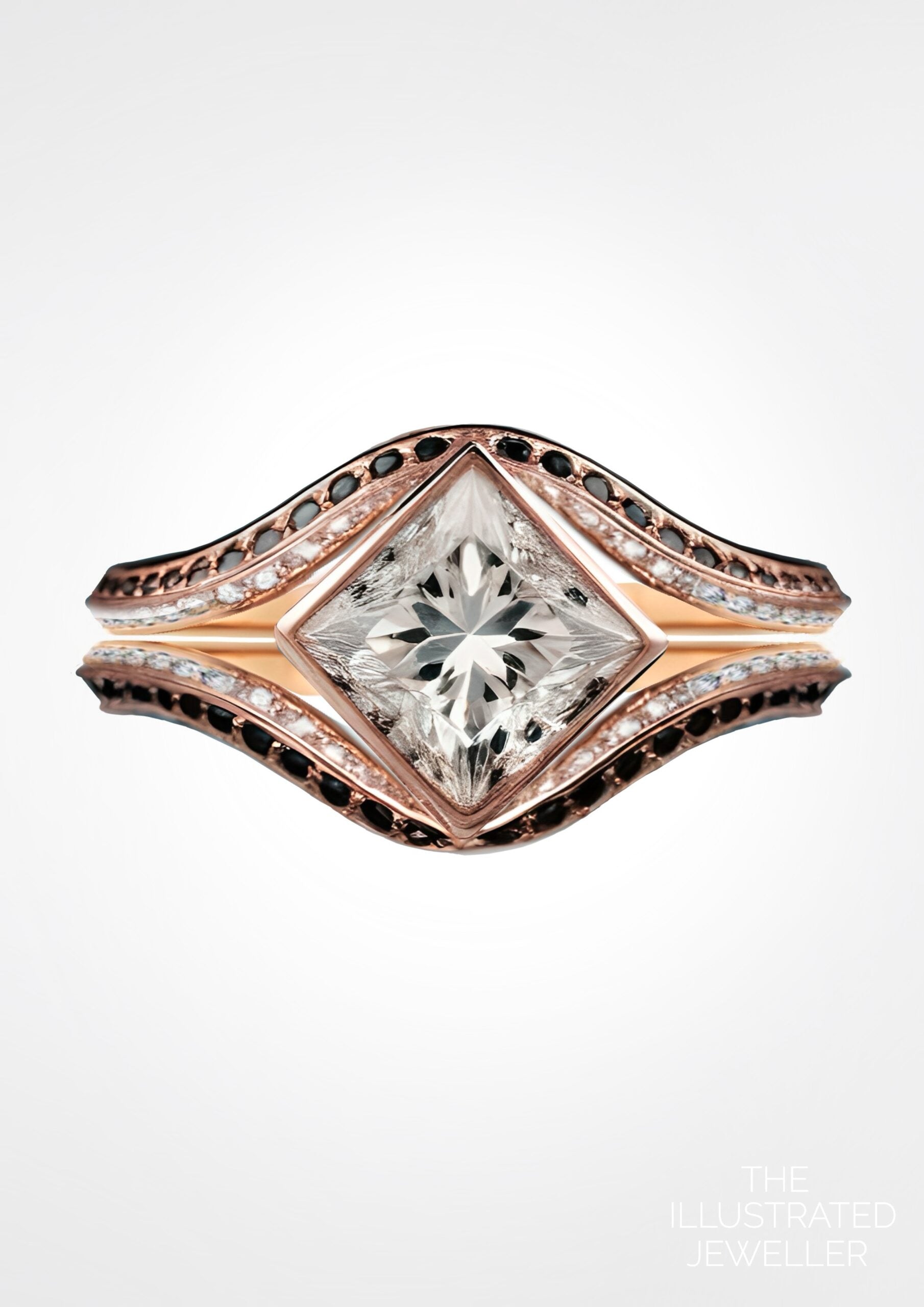 Starlight diamond bridal set rose gold