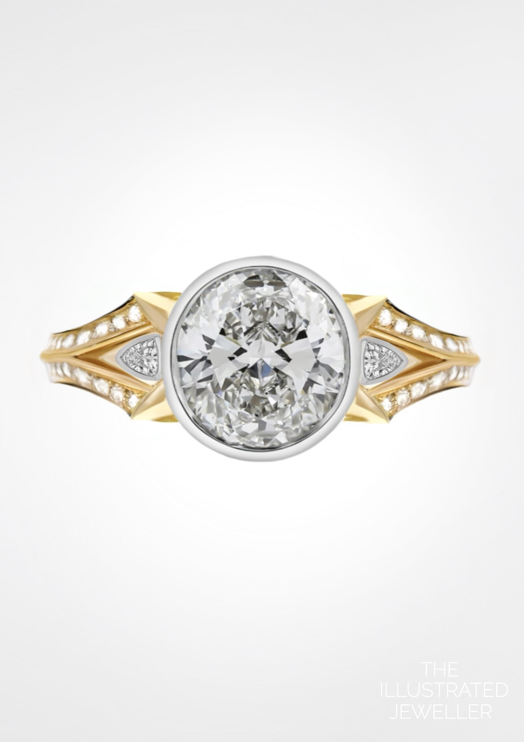 LUMORA Round Diamond Ring | Mixed Gold Design