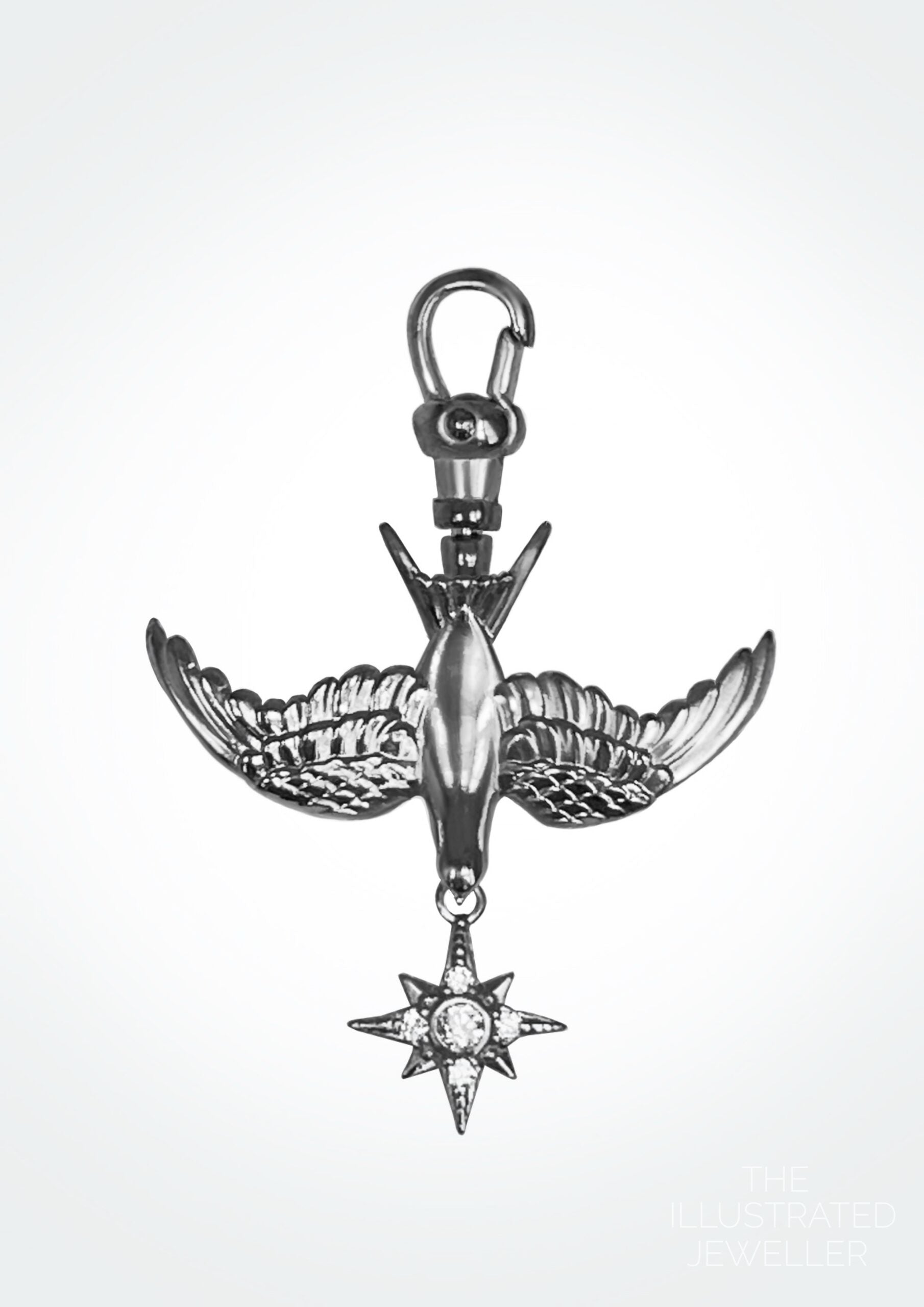 “Safe return” Golden swallow 8 pointed star charm