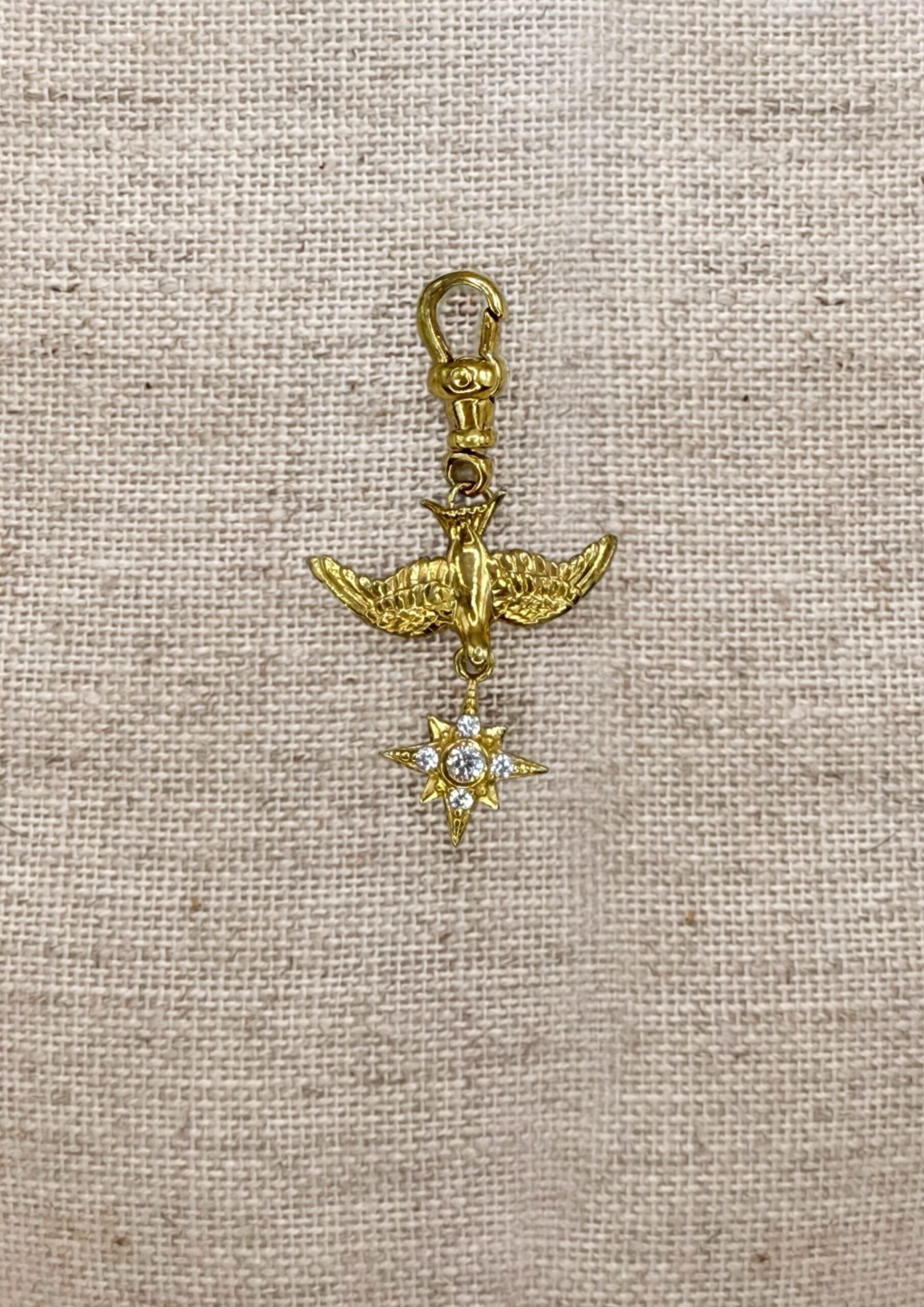 Golden swallow charm star burst