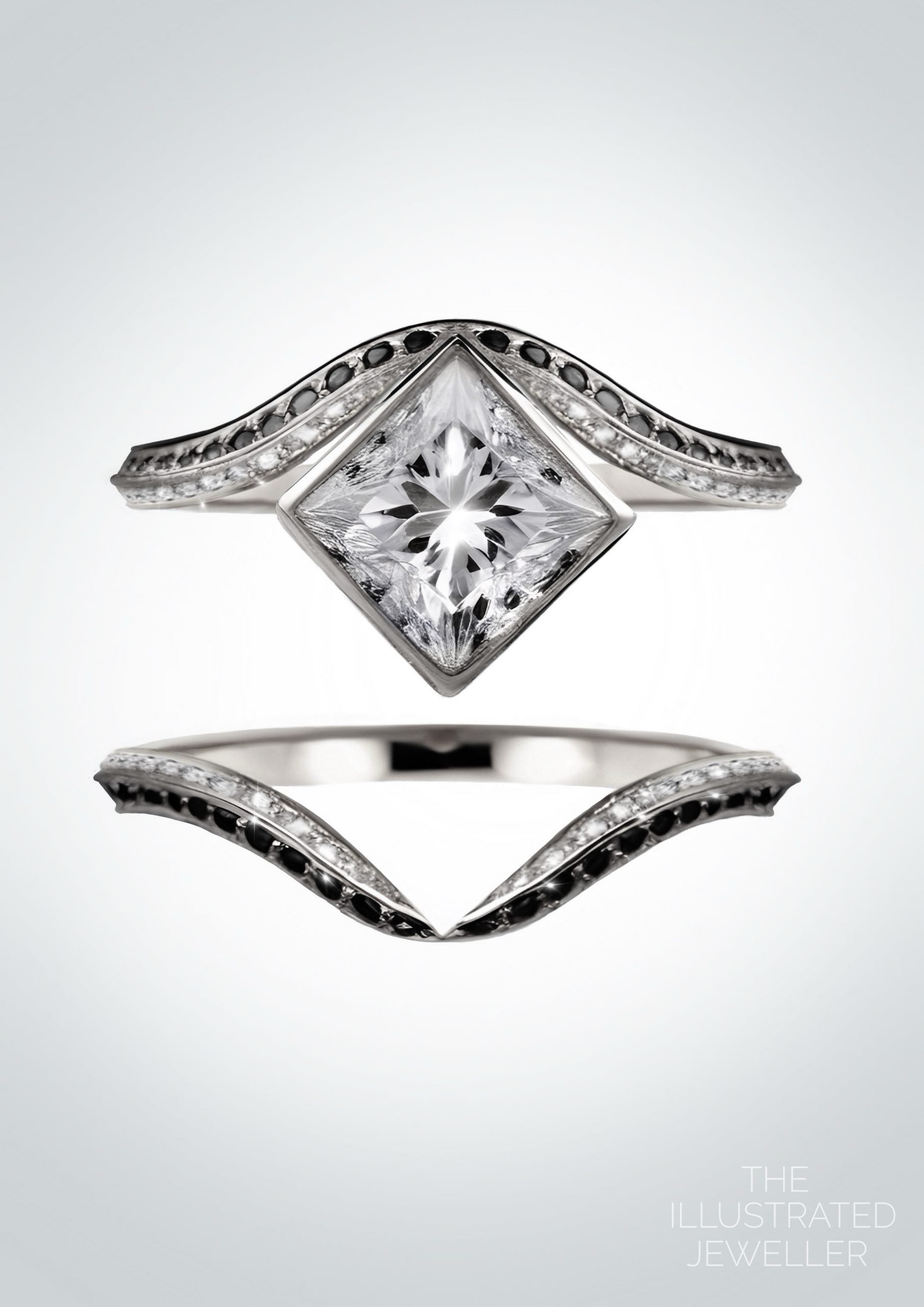 Starlight diamond bridal set white gold