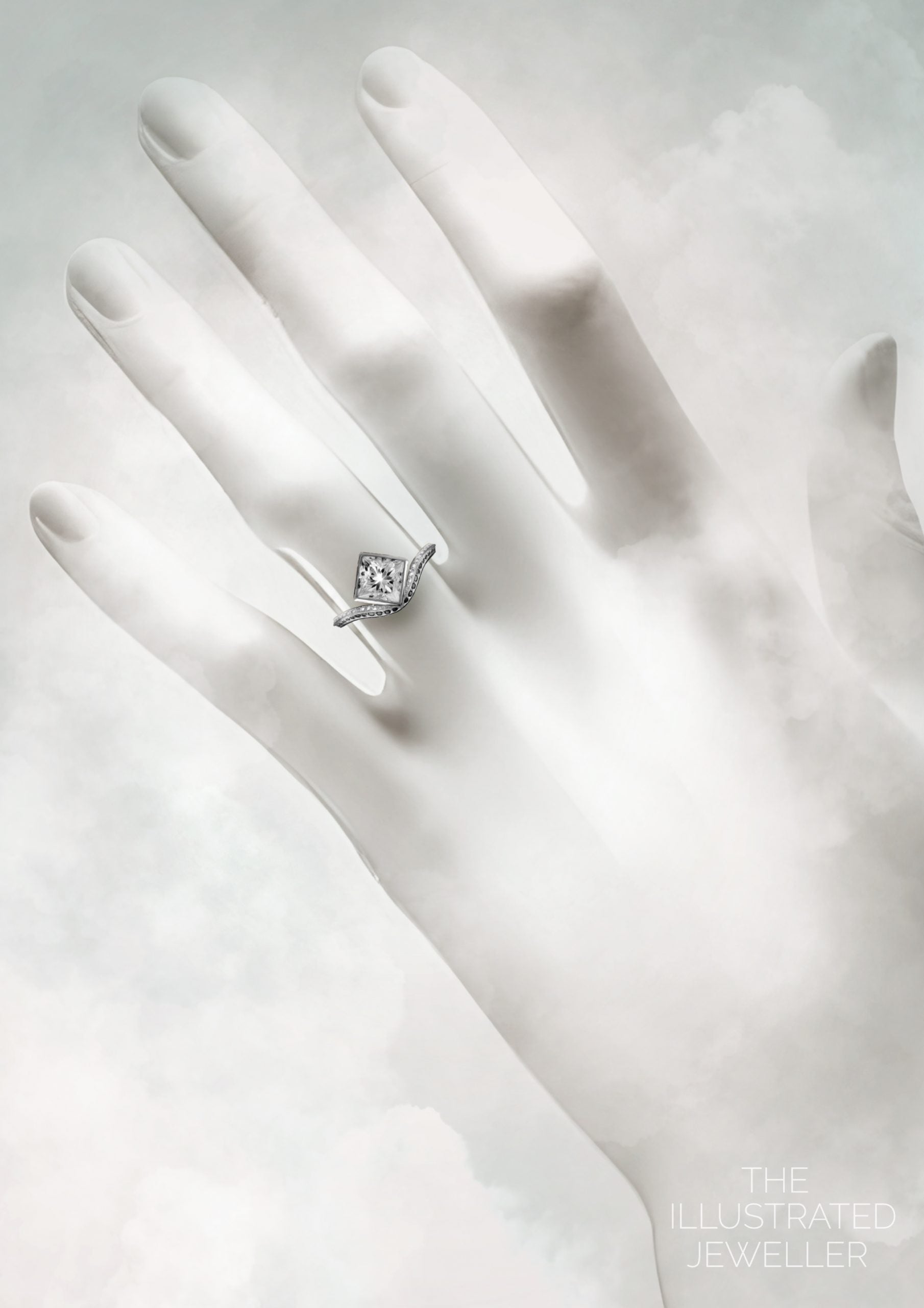 Starlight diamond bridal set white gold