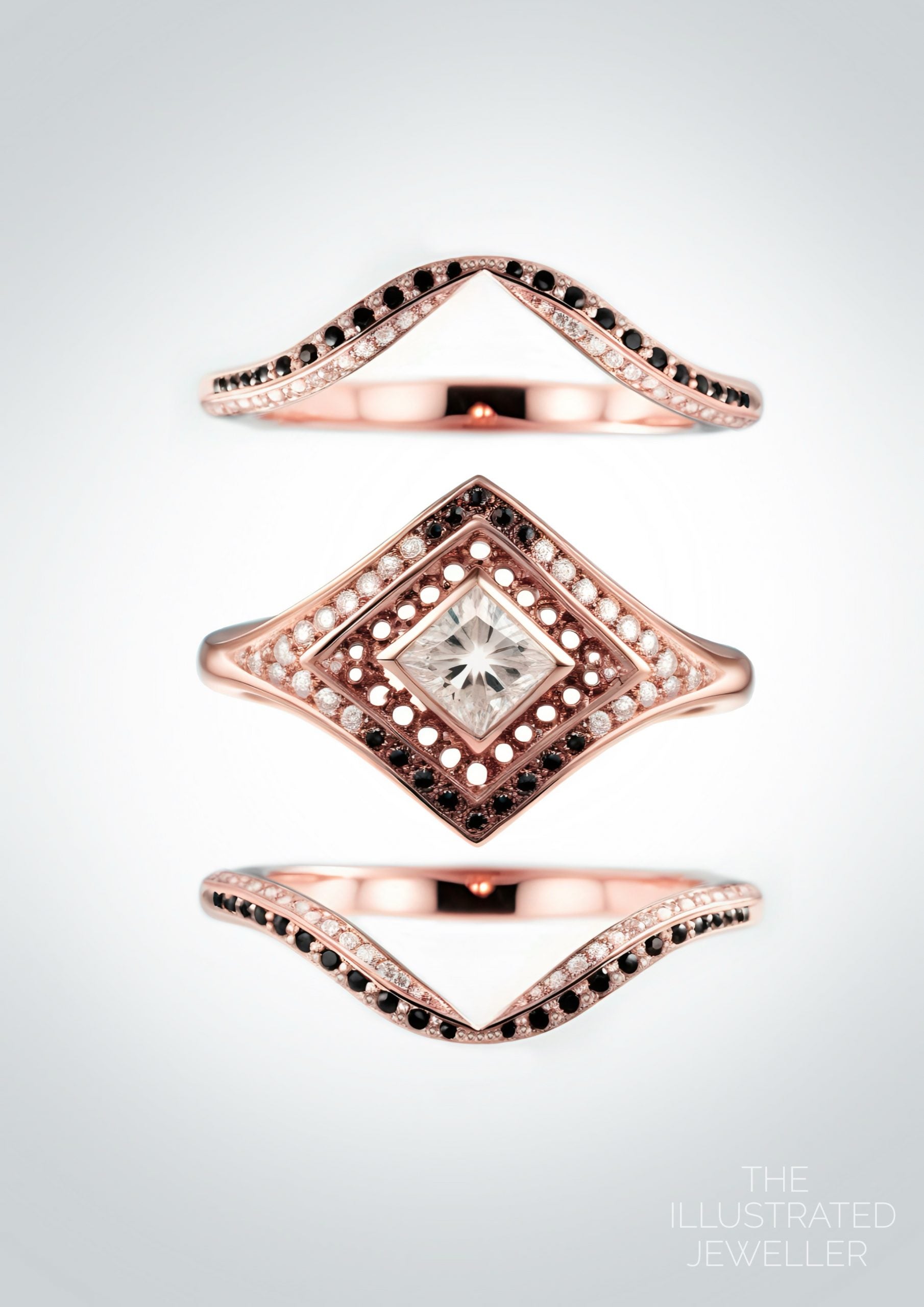 STARSEED diamond bridal set rose gold