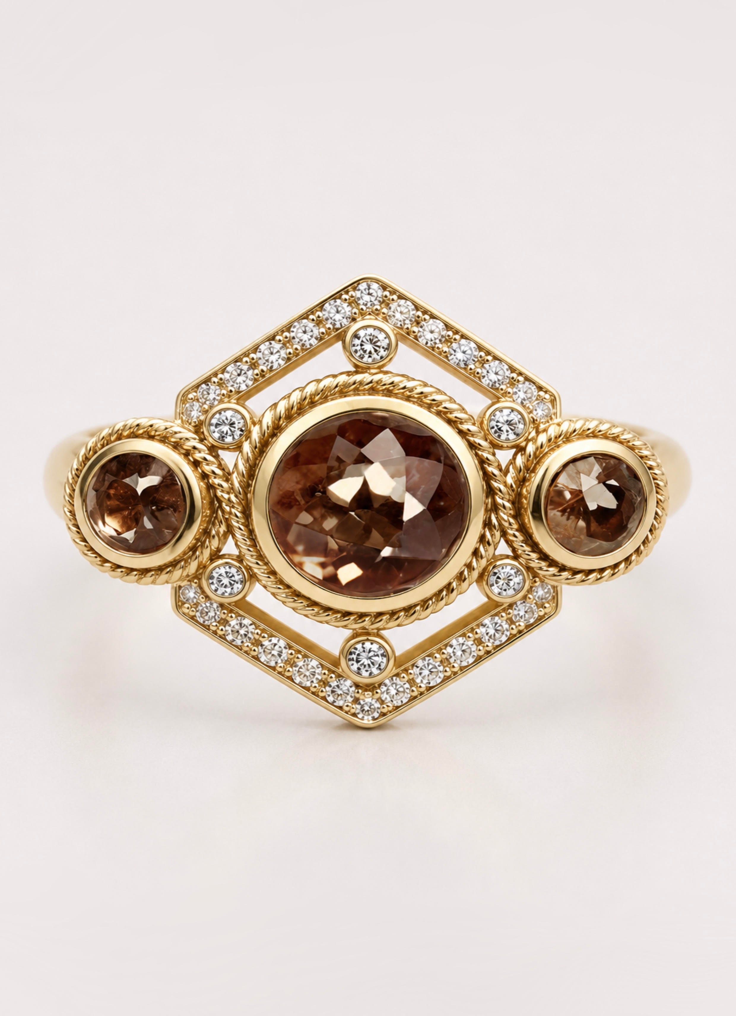 Celestial Twisted Rope Diamond Ring