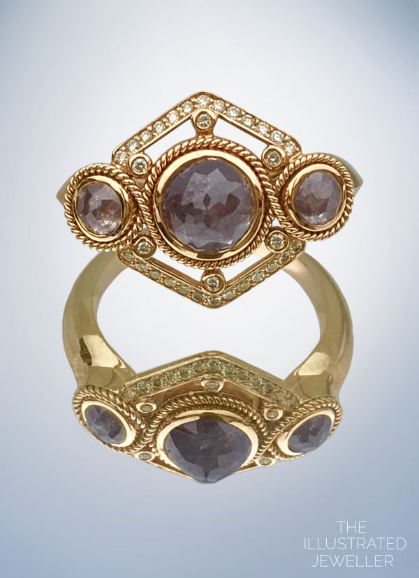 “Celestial ring” Yellow gold (mirror finish) - The Illustrated Jeweller