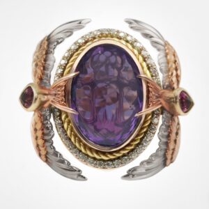 “lost at sea” gemstone cocktail ring mixed golds size small