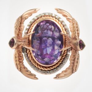“Lost at sea” gemstone ring Rose gold