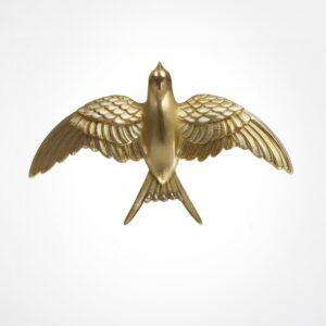 “Taking flight” swallow bird ring yellow gold