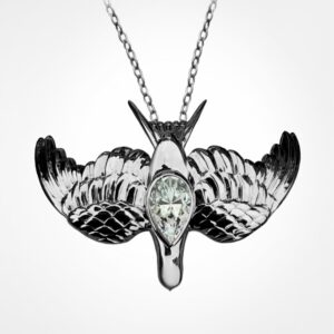 Swallow diamond pendant White gold