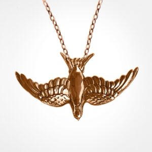 Swallow pendant Rose gold