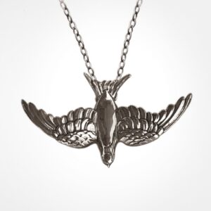 Swallow pendant White gold