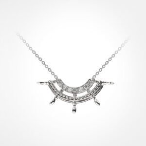 Ship wreck necklace White gold
