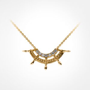 Ship wreck necklace Yellow gold