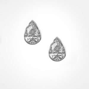 Pear diamond stud earrings White gold