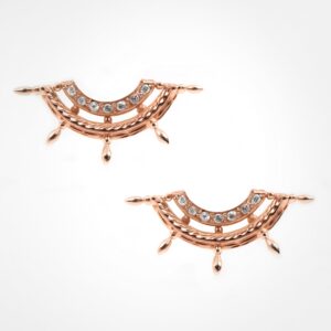 Ship wreck stud earrings Rose gold