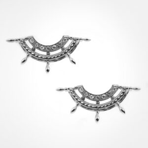 Ship wreck stud earrings White gold