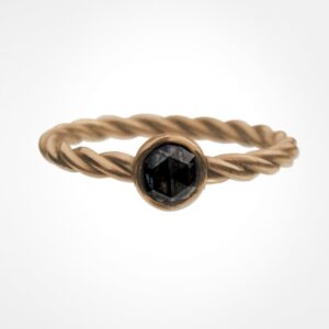 “lost souls” ring with rose cut diamond, rose gold