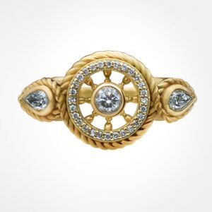 “EYE OF THE STORM” diamond ring yellow gold