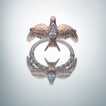 9CT Rose gold swallow ring on sale