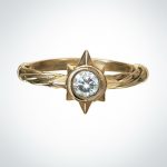 nautical star ring with gemstone