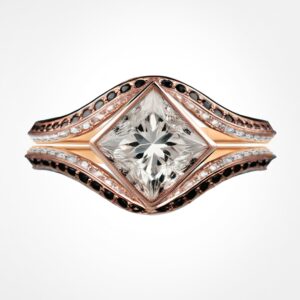 Starlight diamond bridal set rose gold