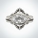 Diamond bridal stack in white gold