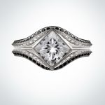 white gold and diamond bridal set